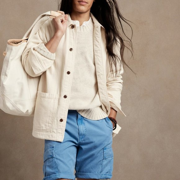 Banana Republic 11" Cotton-Linen Cargo Short - Picture 2 of 6